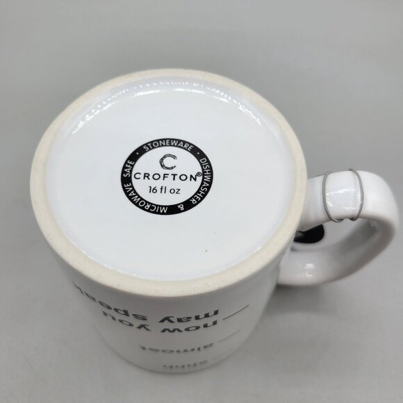 Shhh Almost Now You May Speak Coffee Mug 16 Fl Oz Stoneware Crofton - Picture 6 of 8